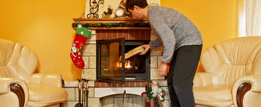 Rusted Metal Fireplace Restoration in East Bakersfield, California